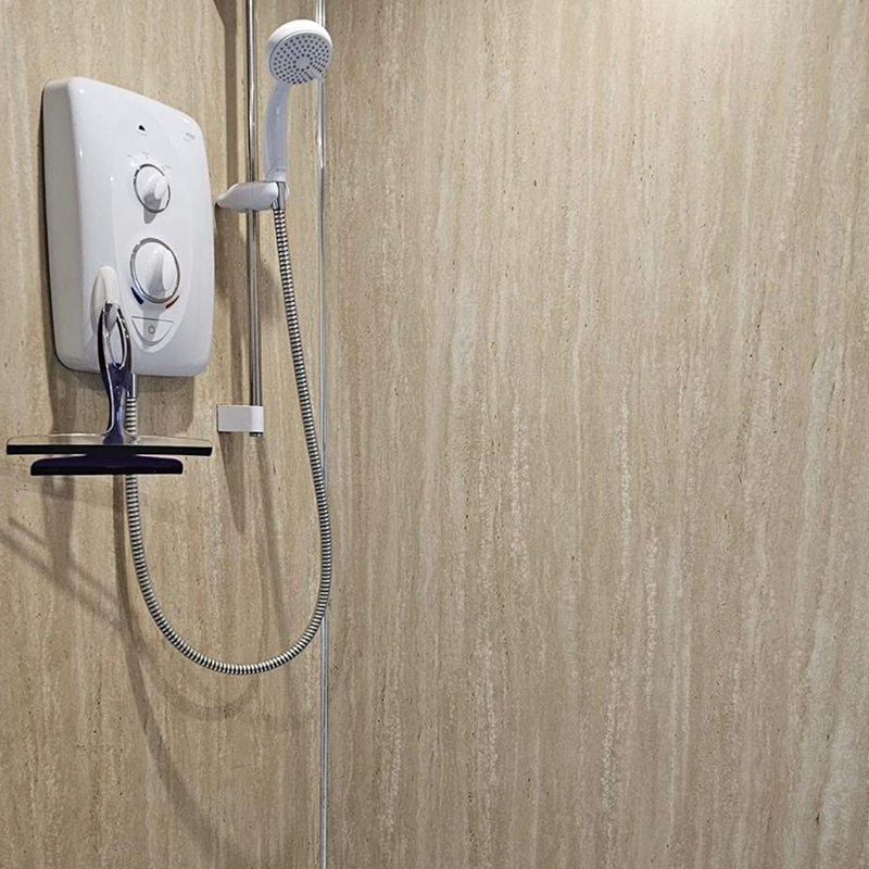 Breccia Marble (Matt) 10mm Aqua Solid Wall Panel 1m x 2.4m image